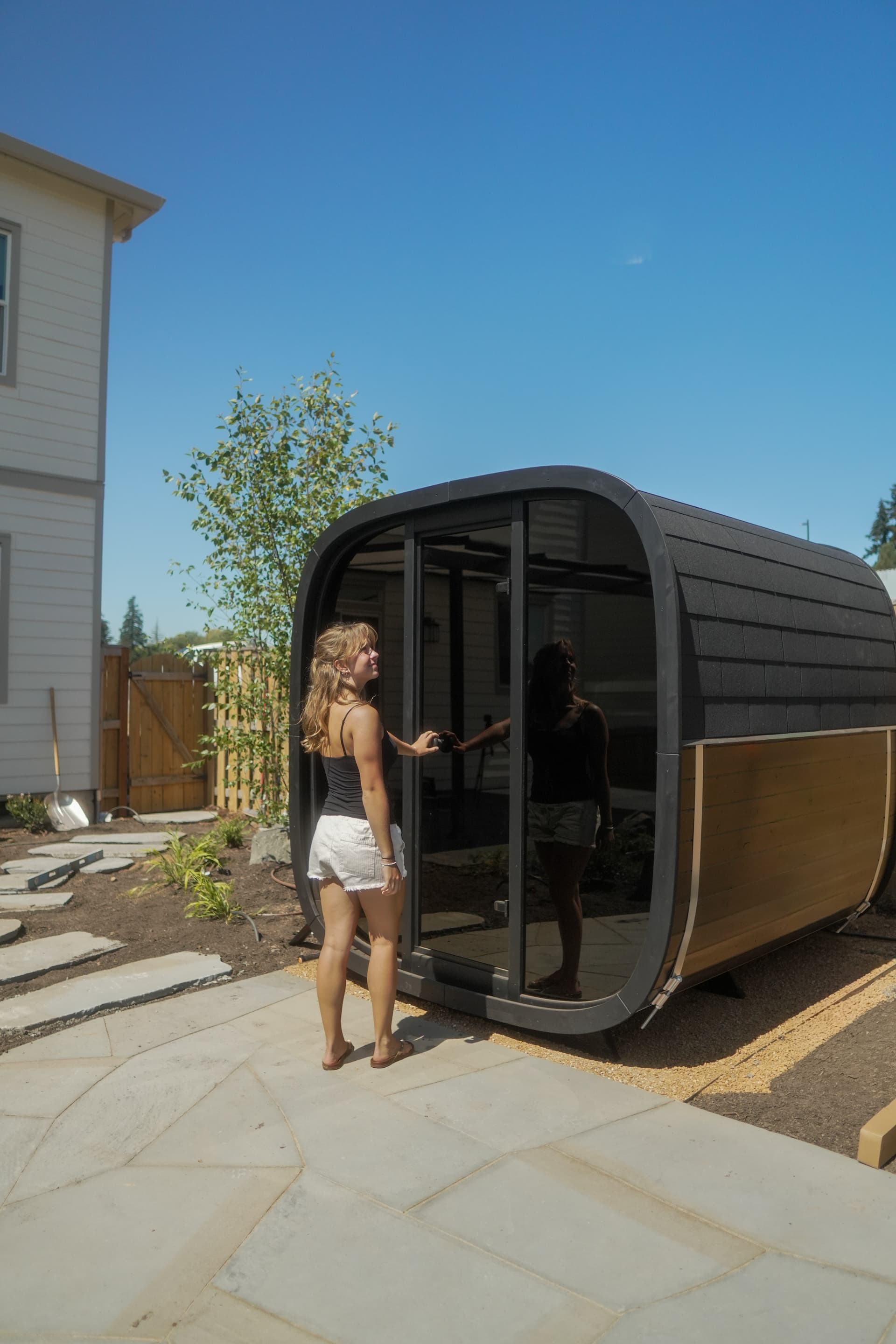 Backyard Sauna Space Taking Shape in Beaverton image